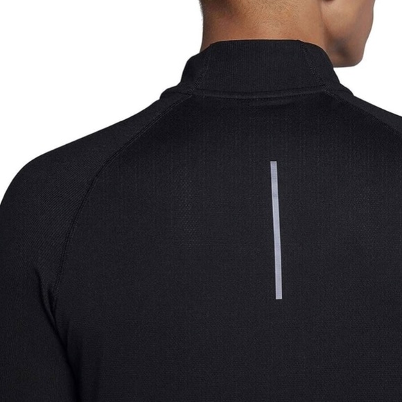 nike running dri fit long sleeves men shirt Black - Picture 3 of 3